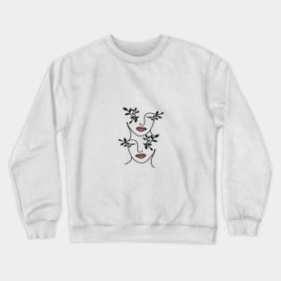 Line art face Crewneck Sweatshirt